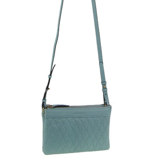 Crossbody Bag Blue / Leather PC 3793 BLUE Pierre Cardin leather Pleated-Design Cross Body Bag in Blue