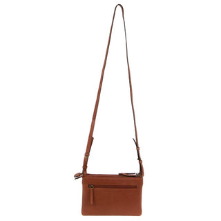 Crossbody Bag Tan / Leather PC 3793 TAN Pierre Cardin leather Pleated-Design Cross Body Bag in Tan