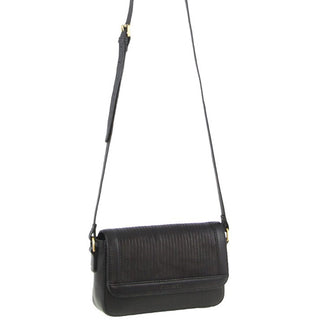 Crossbody bag Black / Leather PC 3662 BLK Pierre Cardin Leather Pleated Design Crossbody Bag in Black