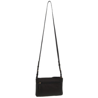 Crossbody bag Black / Leather PC 3664 BLK Pierre Cardin Leather Pleated Design Crossbody Bag in Black