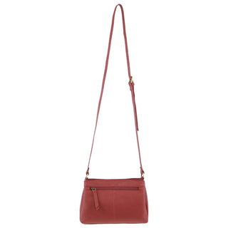 Crossbody bag Marsala / Leather PC 3663 MARSALA Pierre Cardin Leather Pleated Design Crossbody Bag in Marsala