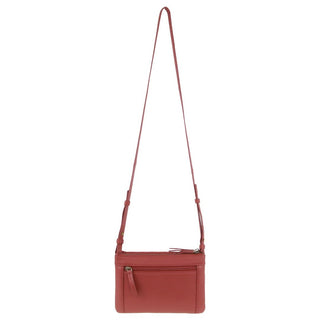 Crossbody bag Marsala / Leather PC 3664 MARSALA Pierre Cardin Leather Pleated Design Crossbody Bag in Marsala