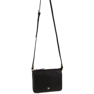 Crossbody bag Black / Leather PC 3837 BLK Pierre Cardin Leather Sleek Crossbody Bag in Black