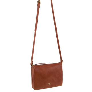 Crossbody bag Tan / Leather PC 3837 TAN Pierre Cardin Leather Sleek Crossbody Bag in Tan