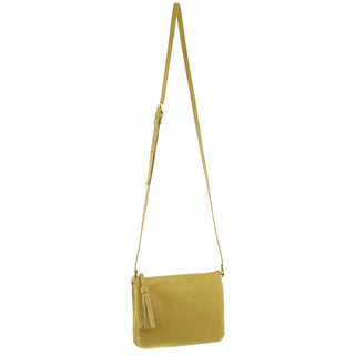 Crossbody bag Yellow / Leather PC 3655 YELL Pierre Cardin Leather Tassel Crossbody Bag in Yellow