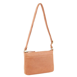 Crossbody Bag Apricot / Leather PC 3806 APT Pierre Cardin Leather Textured Crossbody Bag in Apricot