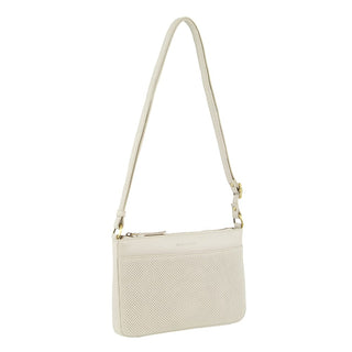 Crossbody Bag Bone / Leather PC 3806 BONE Pierre Cardin Leather Textured Crossbody Bag in Bone