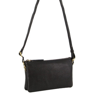 Crossbody Bag Black / Leather PC 3804 BLK Pierre Cardin Leather Textured Crossbody/Clutch Bag in Black