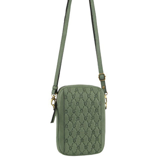 Phone Bag Sage / Leather PC 3791 SAGE Pierre Cardin leather Textured Design Phone Bag in Sage