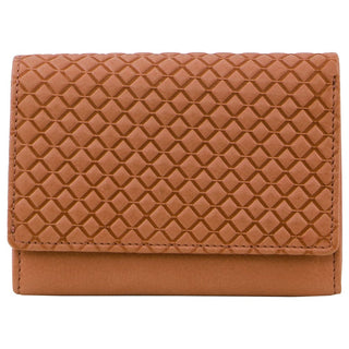 Tri-Fold Wallet Apricot / Leather PC3779 APT Pierre Cardin Leather Tri-fold Diamond Pattern Emboss Ladies Wallet in Apricot