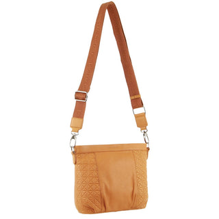 Crossbody bag Apricot / Leather PC 3683 APRICOT Pierre Cardin Webbing Strap Leather Crossbody Bag in Apricot