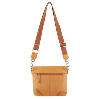 Crossbody bag Apricot / Leather PC 3683 APRICOT Pierre Cardin Webbing Strap Leather Crossbody Bag in Apricot