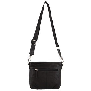 Crossbody bag Black / Leather PC 3683 BLK Pierre Cardin Webbing Strap Leather Crossbody Bag in Black