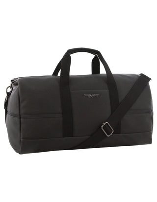 Overnight Bag Black / Vegan Leather POL 25 BLK Police Men's Wings Overnight Bag in Black