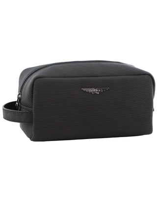 Toiletry Bag Black / Vegan Leather POL 19 BLK Police Men's Wings Toiletry Bag in Black