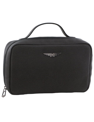 Toiletry Bag Black / Vegan Leather POL 24 BLK Police Men's Wings Toiletry Bag in Black